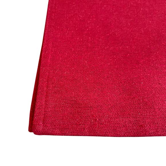 6pc Rachel Zoe Holiday Red Sparkle Placemats 13x19 Chic Christmas Decor New - Picture 11 of 12